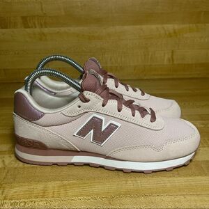 New Balance 515 Pink Suede Low Top Lace Up Running Shoes Women's Size 4 KL515C4Y